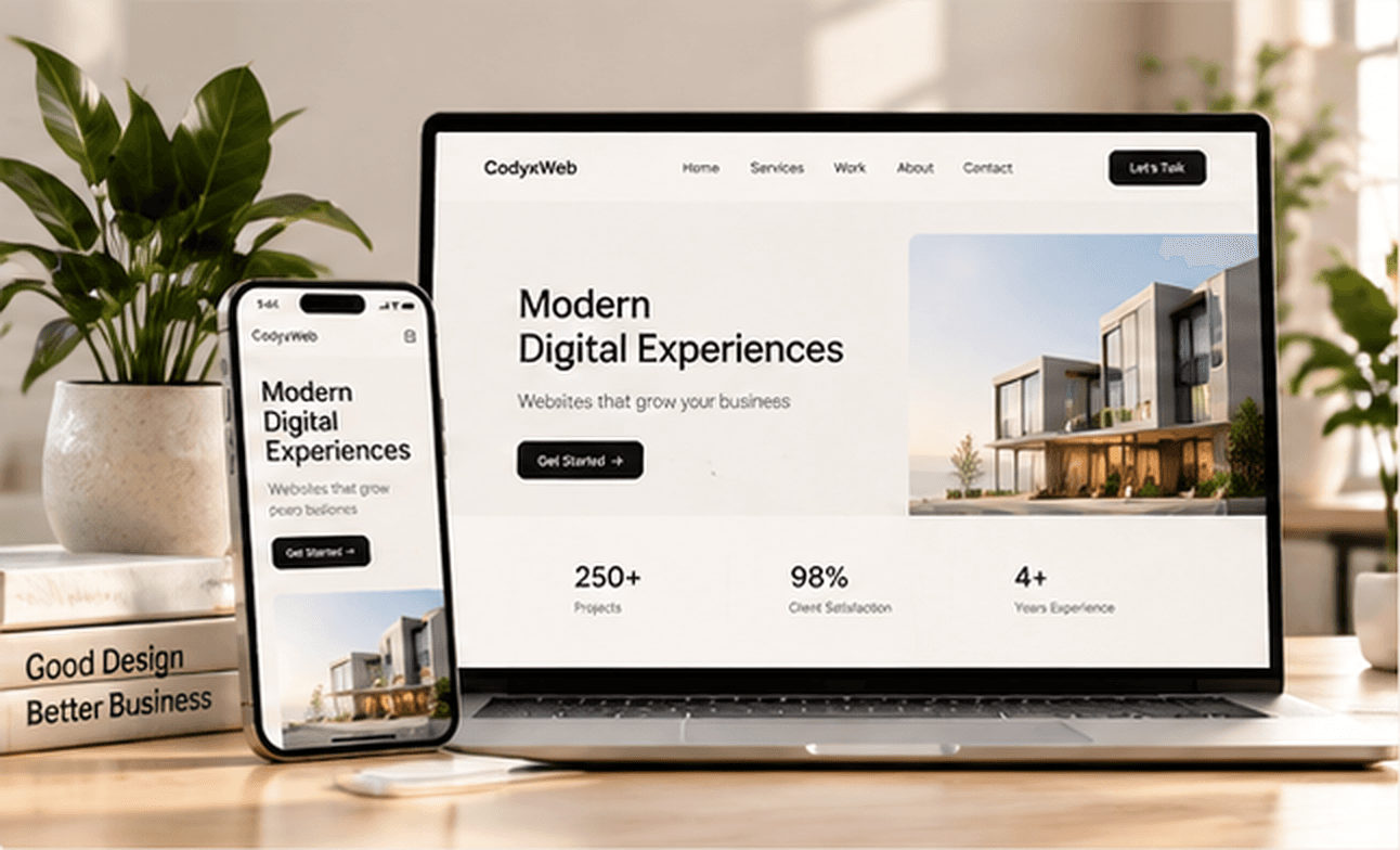 Custom websites service preview